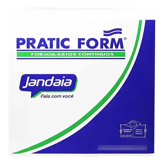 Formulário Contínuo 1 Via 80 Colunas Jandaia 3000 Folhas Foto 1