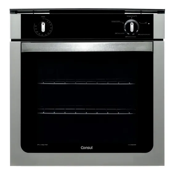 Forno A Gás Consul 78 Litros De Embutir Coa84br Cor Prata 220V Foto 1