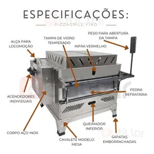 Forno de bancada à gás (GLP) Itajobi Fogões Fixo Pizza Grill 480 x 425 34L aço inoxidável Foto mini 2