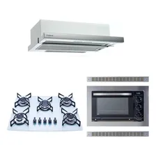 Forno De Embutir E Cooktop 5 Bocas Branca E Depurador Promo Foto mini 1