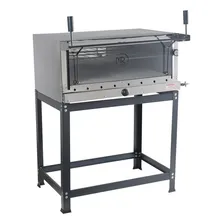 Forno De Pizza 80x60 Profissional Com Pedra Refratária A Gás Cor Prateado Foto mini 1