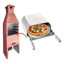 Forno De Pizza P/ Churrasqueira Pedra Refratária Grelha Inox Foto mini 2