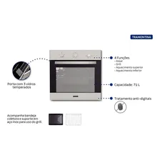 Forno Eletrico Embutir Tramontina New Inox Basic 220V Foto mini 1