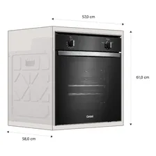 Forno Embutir A Gás Consul 78l Com Grill E Timer - Coa84ce Preto Foto mini  3