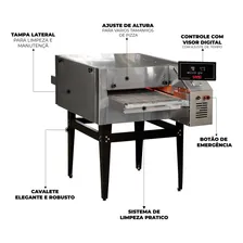 Forno Esteira Industrial Saro Para PĂŁes Esfiras Pizzas 50cm Foto mini 3