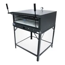 Forno Gás Industrial Pizza Pão 90x90 Pedra Refratária Prat Foto mini 1