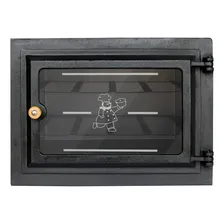 Forno Grande De Ferro Fundido Com Vidro Quadrado Fogao Lenha Foto mini 3