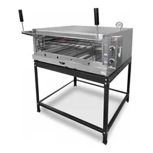 Forno Pizza Industrial Gás Refratário 80x60 Capa Inox Foto mini 1