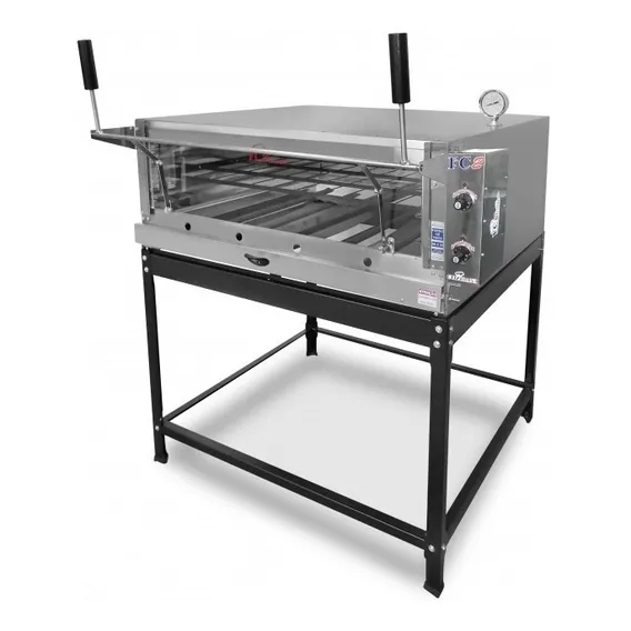Forno Pizza Industrial Gás Refratário 80x60 Capa Inox Foto 1