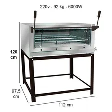 Forno Refratário Elétrico Inox 95x95 Roma Feri110 Venâncio Foto  mini 1