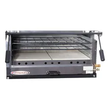 Forno Refratário Pizza A Gás 1,100x1,100 + 2 Grades+ Luz Foto mini  2