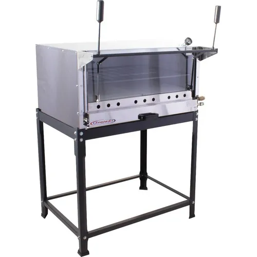 Forno Refratário Pizza A Gás 1,100x1,100 + 2 Grades+ Luz Foto 1