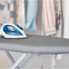Forro Capa Tábua Passar Roupa Térmico Ajustável Aluminiza Cor Cinza Espuma Foto mini 1