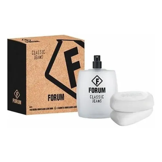 Forum Classic Jeans Unissex 100ml + 2 Sabonetes 80g Cada Foto 1