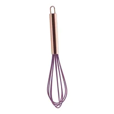 Fouet Em Silicone Batedor Claras E Ovos Cabo Inox Rose 1177 Foto  mini 1