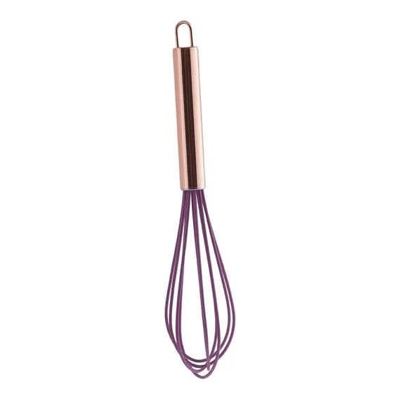 Fouet Em Silicone Batedor Claras E Ovos Cabo Inox Rose 1177 Foto 1
