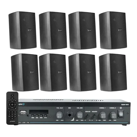 Frahm Slim 1600 com 8 caixas Ps200 som ambiente Foto 1