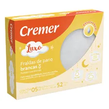 Fralda Cremer Luxo Branca C/5 Unid GĂȘnero Sem gĂȘnero Tamanho 70x70 cm Foto mini 1
