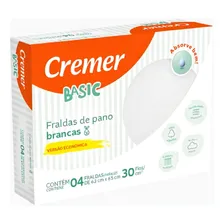 Fralda De Pano Branca Cremer Basic 65x63cm Caixa 4 Fraldas Foto mini  2