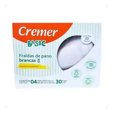 Fralda De Pano Branca Cremer Basic 65x63cm Caixa 4 Fraldas Foto  mini 1