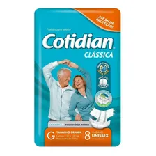 Fralda Descartável Adulta Clássica G Com 8 Unidades Cotidian Foto  mini 1