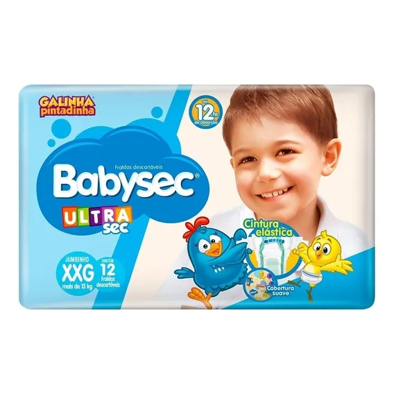 Fralda Descartável Babysec Ultra Jumbinho Galinha Pintadinha Foto 1