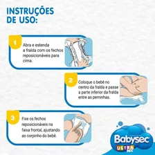 Fralda Descartável Infantil Babysec Ultra Sec Atacado Barato Tamanho Médio (M) Foto mini 3