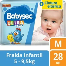 Fralda Descartável Infantil Babysec Ultra Sec Atacado Barato Tamanho Médio (M) Foto mini 1