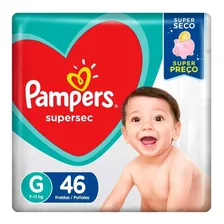 Fralda Descartável Infantil Pampers Supersec G Pacote 46 Unidades Foto mini 1