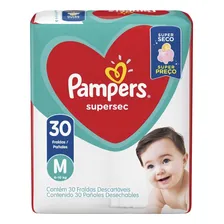 Fralda Descartável Supersec Pampers M 30 Unidades Foto mini 2