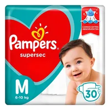 Fralda Descartável Supersec Pampers M 30 Unidades Foto mini 3
