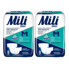 Fralda Geriátrica Adulto Mili Vita Tam M 18 Fraldas Foto  mini 1
