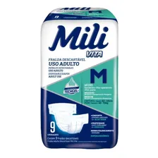 Fralda Geriátrica Adulto Mili Vita Tam M 18 Fraldas Foto mini  2