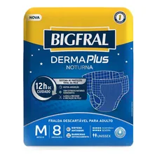 Fralda Geriatrica Bigfral Dermaplus Noturna M Com 8 Unidades Foto  mini 1