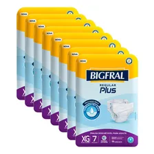Fralda Geriátrica Bigfral Plus Regular Tamanho Xg - 8 Pacote Foto mini  2