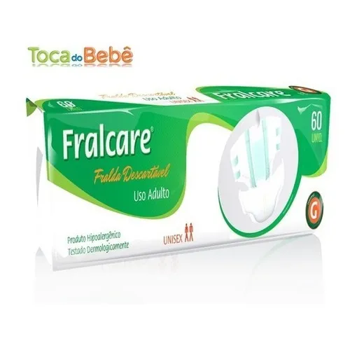 Fralda Geriátrica Pacote Econômico Fralcare Tam G 60 Uni Foto 1