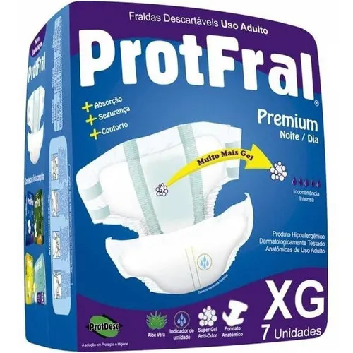 Fralda Geriatrica Protfral Premium Xg C/7 Foto 1