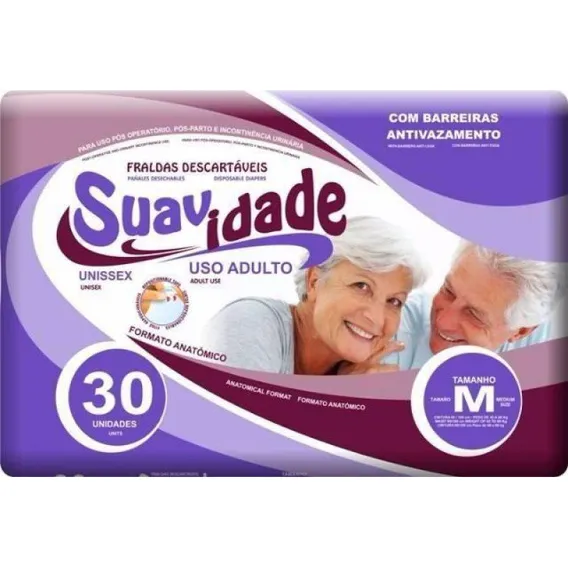 Fralda Geriátrica Suavidade M Com 30 Unidades Foto 1