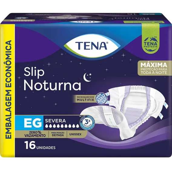 Fralda Geriátrica Tena Slip Noturna Eg 16 Unidades Foto 1