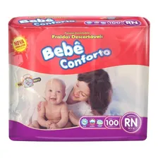 Fralda Infantil BebĂȘ Conforto Mega Tamanho RN ( AtĂ© 3 Kg c/ 100 un ) Foto mini 1