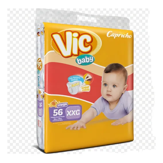 Fralda Infantil Descartavel Vic Baby Xxg C/56 Foto 1
