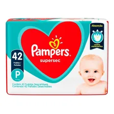 Fralda Infantil Pampers Supersec Mega 5 A 8 Kg P 42 Unidades Tamanho Pequeno (P) Foto  mini 1