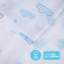 Fralda Luxo com Bainha Estampa Menino 70x67cm Papi 5 Fraldas Foto mini 4