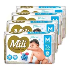 Fralda Mili Descartável Love Care- Tam: M- 104 Fraldas Foto mini 1