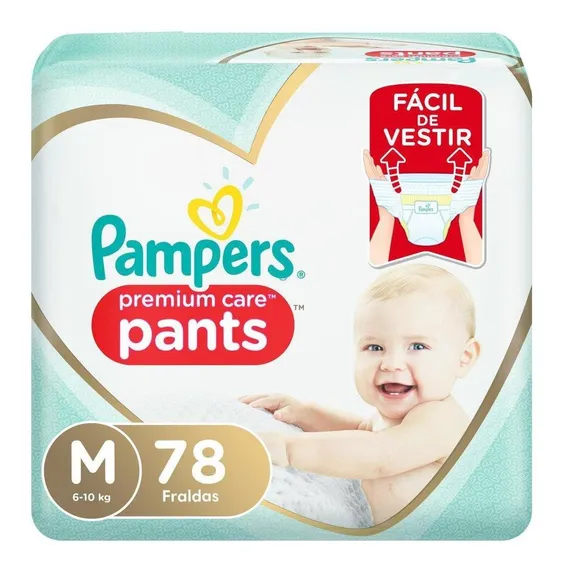 Fralda Pampers Pants Premium Care M 78 unidades Foto 1