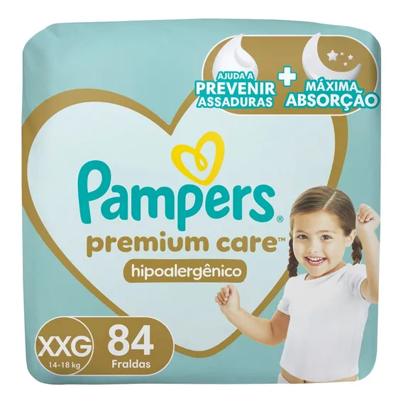 Fralda Pampers Premium Care XXG 84u Foto 1