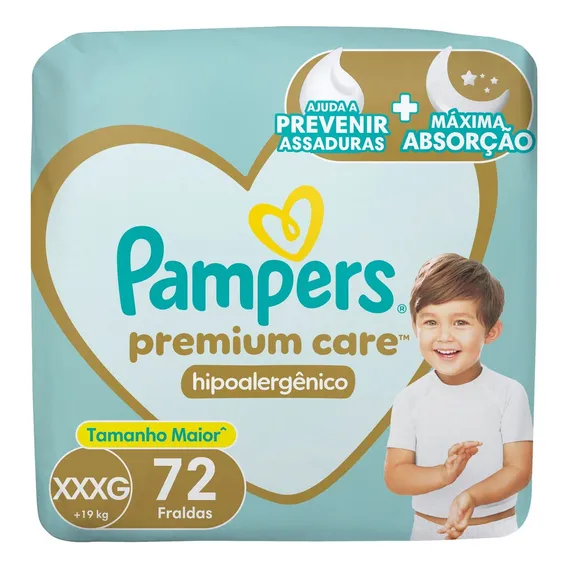Fralda Pampers Premium Care XXXG 72u Foto 1