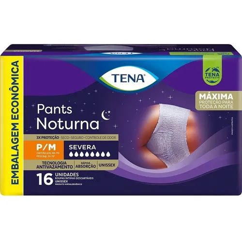 Fralda Tena Pants Noturna - Tamanho: P/m - Com 64 Fraldas Tamanho P/m Foto 1