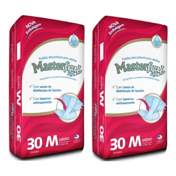 Fraldas Geriátrica Masterfral Tamanho G 60 Fraldas Foto 1