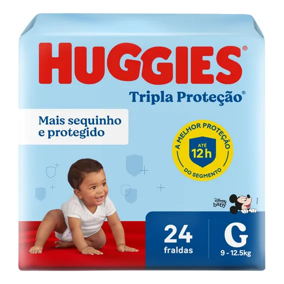 Fraldas Huggies Tripla Proteção G 24 unidades Foto 1